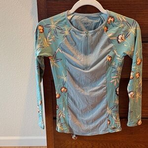 Roxy Blue Floral Long Sleeve Top